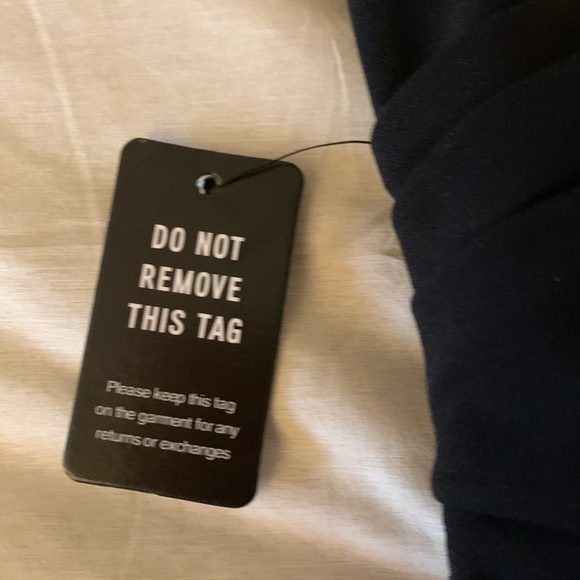 NWT Black Express V-Neck Faux Wrap Sheath Midi Dress - Picture 5 of 5